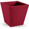 Veca Vaso quadrato in resina "Single" 45 cm.
