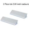 AERREGI Alzatina cucina per top piani cottura 4 metri Alluminio accessori inclusi