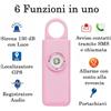 gidacom Portachiavi SOS con Chiamata d'Emergenza, GPS e Allarme - Sicurezza Ovunque!