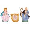 EUROMARCHI Presepe natività 3 pz 4 cm sacra famiglia mini decorazione Natale