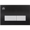 Placca WC Compatibile Geberit Sigma 2 Tasti Nero Opaco Argento UP320 UP300