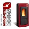 Nordica STUFA TERMOSTUFA A PELLET LILIANA IDRO NORDICA 25 KW COLORE BORDEAUX IN MAIOLICA
