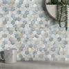 Does not apply Piastrelle Adesive 3D Cucina Bagno Mosaico Esagonale Effetto Marmo 10 Fogli Grig