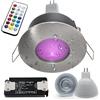 Does not apply Faretto Incasso LED 6W 12V Cromoterapia IP65 Box Doccia Bagno Turco Lampada GU5.