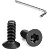 Tunejoy Viti a Testa Svasata M4 x 12 mm Vite Torx Nero Bullone a Macchina in Acc