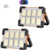 Faro LED Ricaricabile Faretto Batteria Portatile USB Lavoro Cantiere Campeggio 2
