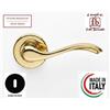 F.LLI BERTELLI COPPIA MANIGLIE MANIGLIA IN OTTONE LUCIDO PER PORTE CON ROSETTA F.LLI BERTELLI