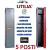 Utilia ARMADIO PORTAFUCILI FUCILIERA UTILIA A 5 POSTI CON TESORETTO SECURITY IN ACCIAIO