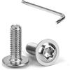 Tunejoy 20 Pezzi Viti a Testa Bombata Torx con Flangia M4 x 12 mm Vite a Testa E