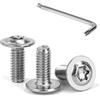Tunejoy 20 Pezzi Viti a Testa Bombata Torx con Flangia M4 x 10 mm Vite a Testa E