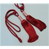 BRICOTENDA BRACCIALE EMBRASSE CORDONE PER TENDA COLOR BORDEAUX CON ANELLI CROMATI CM. 30