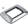 Bticino Placca Ovale Cromata Compatibile Bticino Living Light Posti 3 Moduli Scatola 503