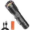 XHP99 Torcia LED USB Ricaricabili, Super Luminosa 10000 Lumen con Zoom, IPX5 Imp