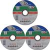 Bosch Mola Taglio Dritta, Metallo 115 x 22.23 x 1.6 mm (Confezione da 3)