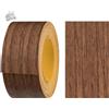 Bordo Melamina Autoadesivo Noce 40mm 5m Legno Impiallacciatura Scaffali