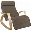 Wehome - Sedia a Dondolo Swing Amor Con Braccioli in Legno, Rocking Chair, Poltr