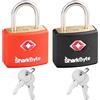 SharkByte TSA Confezione 2 serrature bagagli chiavi lucchetti viaggio ottone arm