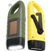 2 Torce LED Solari Manovella Ricaricabili Trekking Campeggio Emergenza Giallo Ve