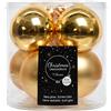 Kaemingk B.V. Palline Natale Vetro Oro Chiaro 8 cm 6 pz Decoris Lucide Opache