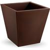 Veca Vaso quadrato in resina "Single" 45 cm.