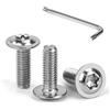 Tunejoy 30 Pezzi Viti a Testa Bombata Torx con Flangia M4 x 12 mm Vite a Testa E