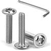 Tunejoy 30 Pezzi Viti a Testa Bombata Torx con Flangia M4 x 20 mm Vite a Testa E