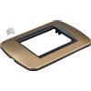 Bticino Placca Oro 3 Moduli Compatibile Bticino Livinglight Supporto Scatola 503 Plastic