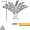 Piushopping PIANTA ARTIFICIALE CYCAS cm 85 92 DA INTERNO FINTA CON VASO CASA UFFICIO VERDE