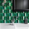 Does not apply Adesivi Piastrelle PVC Mosaico Verde Oro 20x20 Cucina Bagno Mattonelle Muro