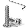 Tunejoy 20 Pezzi Viti a Testa Bombata Torx con Flangia M4 x 20 mm Vite a Testa E