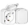 Does not apply Doppia Presa Schuko 16A 250V Con Coperchio Presa Esterna Impermeabile IP54 Presa