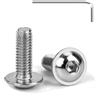 Tunejoy Viti a Testa Bombata con Flangia M4 x 12 mm Vite a Testa Esagonale Bullo