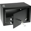 Does not apply Cassaforte a Muro Armadio Piccola Blindata con Chiave 31x20x20cm Mobile Nera