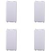 Vidoelettronica 4 Pezzi Falso Polo Compatibile con Vimar Plana Bianco | Tappo Copriforo Modulo C