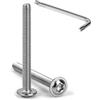 Tunejoy 20 Pezzi Viti a Testa Bombata Torx con Flangia M4 x 40 mm Vite a Testa E