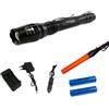 TORCIA 100000 LUMEN TATTICA/MILITARE LED T6 RICARICABILE ZOOM 8668-T6