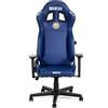 Sparco SEDIA DA GAMING UFFICIO SPARCO ICON GULF CHAIR BLU/ARANCIO IN PELLE E BRACCI