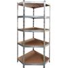 TSX TOOL Scaffale Angolare Metallo 180x70x40 cm 5 Ripiani Regolabili 175 kg Zincato