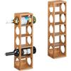 Cantinetta Portabottiglie, Set Da 2 Scaffali per 5 Bottiglie in Orizzontale, 53X