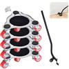 Kit Sposta Mobili Pesanti Ruote Girevoli Sollevatore Carrello Lavatrice 400kg