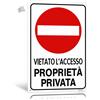 Does not apply Cartello Proprietà Privata Alluminio 20x30 A4 Divieto Accesso Esterno Segnaletic