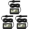 Set Di 3 Termometro Igrometro Digitale Con Sonda Esterna, Misuratore Di Temperat
