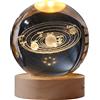 No 2X(1 Set di Ornamenti Luminosi, Regalo Stellato + Base In Legno, Solare I5Z4)