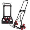 Does not apply Carrello Saliscale Pieghevole Portapachi 50kg 3 Ruote Trasloco Saliscale Nero
