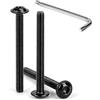 Tunejoy Viti a Testa Bombata Torx Nero con Flangia M4 x 40 mm Vite a Testa Esago