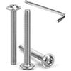 Tunejoy 30 Pezzi Viti a Testa Bombata Torx con Flangia M4 x 35 mm Vite a Testa E