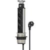 BRENNENSTUHL Multipresa a torre Tower a scomparsa 3 posti - Cavo 2mt 3G1,5 - Foro da 60mm