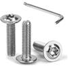 Tunejoy 30 Pezzi Viti a Testa Bombata Torx con Flangia M4 x 16 mm Vite a Testa E