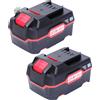 Parkside Pack Di 2 Batterie Li-Ion Di Ricambio 20V 4.5Ah Compatibili Con Parkside 20V Gli