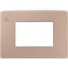 Placca Vimar Plana 3 Moduli Terracotta Matt - Tecnopolimero 14653U.18